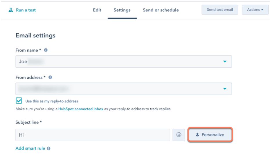 hubspot email personalization