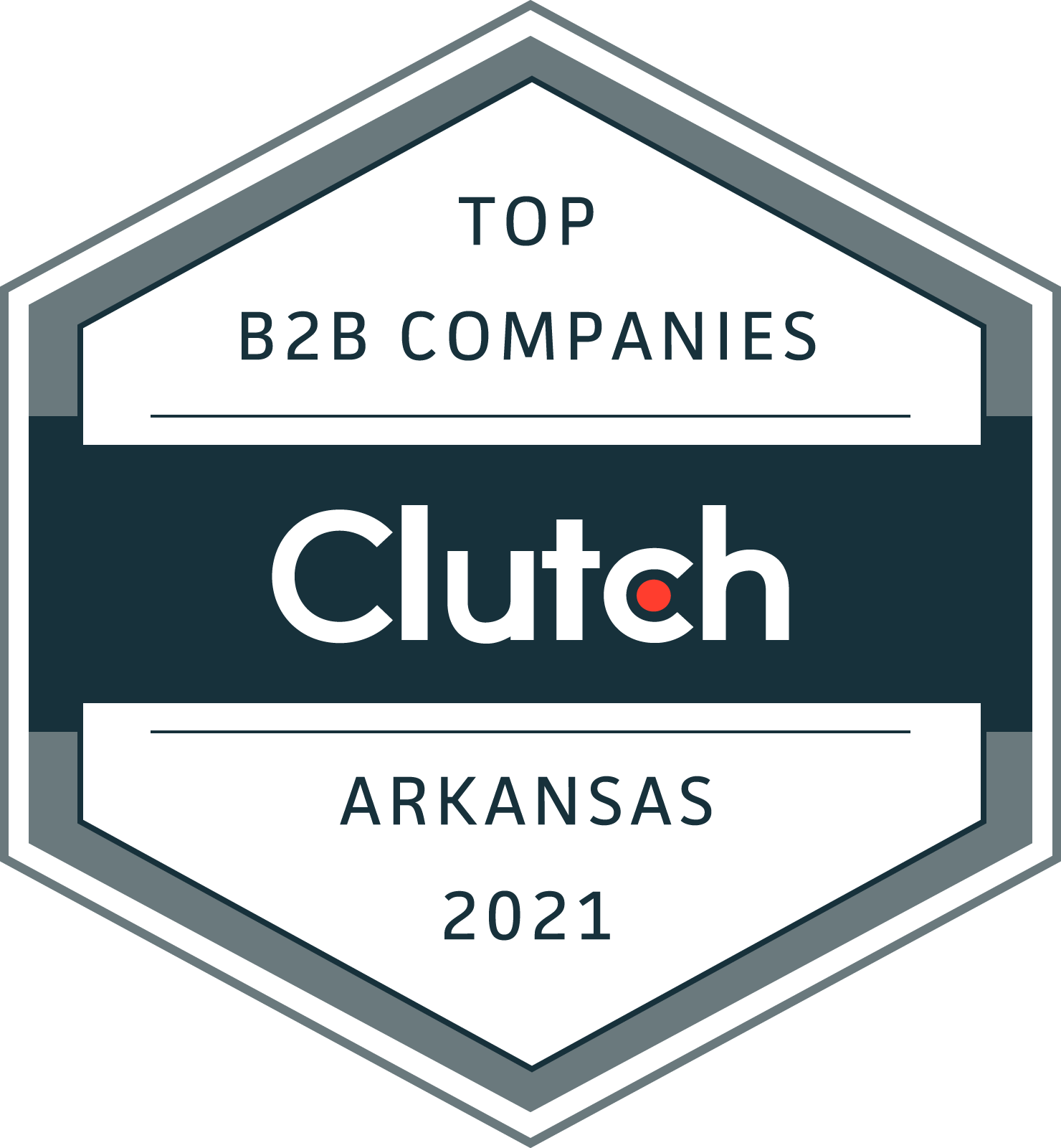 Clutch badge for Arkansas' top B2B firms