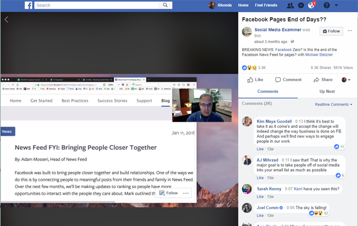 Social Media Examiner live stream