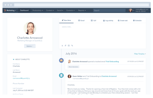 HubSpot Contact Info Example