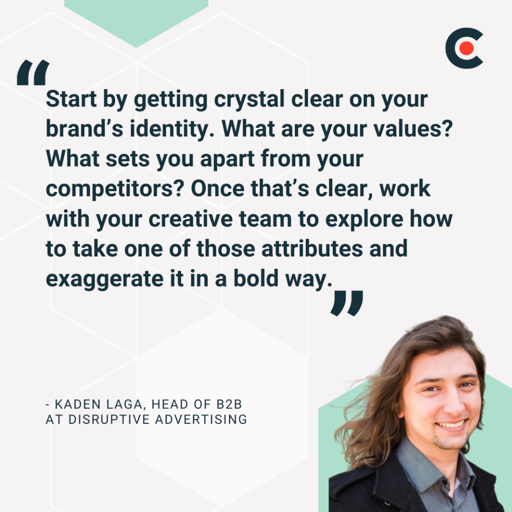 kaden laga head of b22b at disruptive advertising