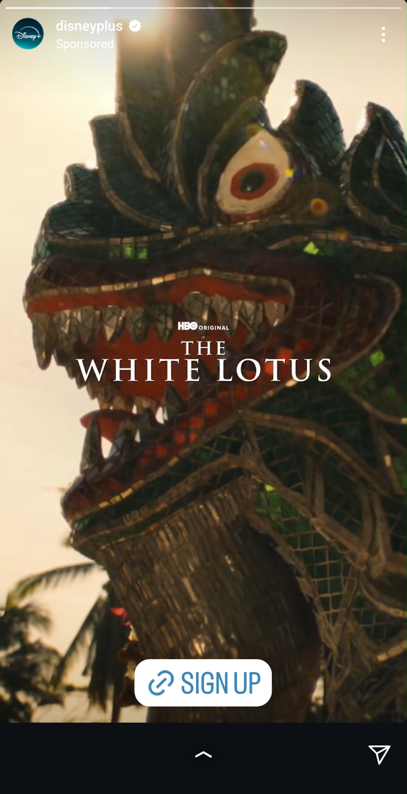 HBO Original's The White Lotus Instagram Story ad