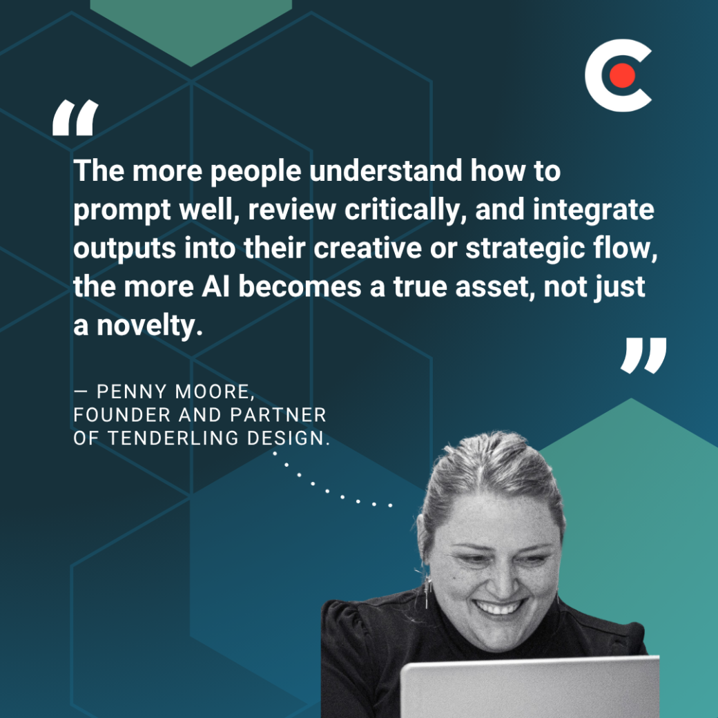 Penny Moore,  Founder and Partner  of Tenderling Design.