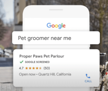 an example of a local service ad on google