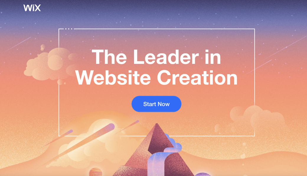 Wix doesn't include any navigation in their landing page