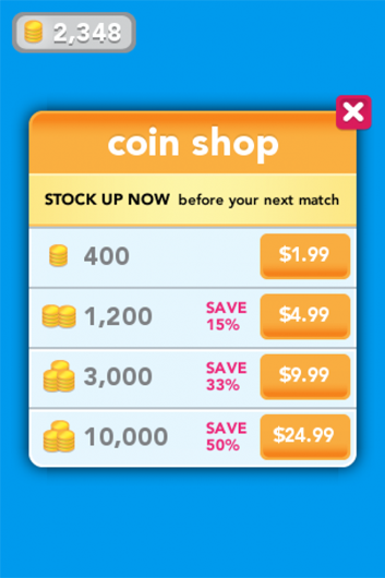 mobile app with gold coin currency for app monetization