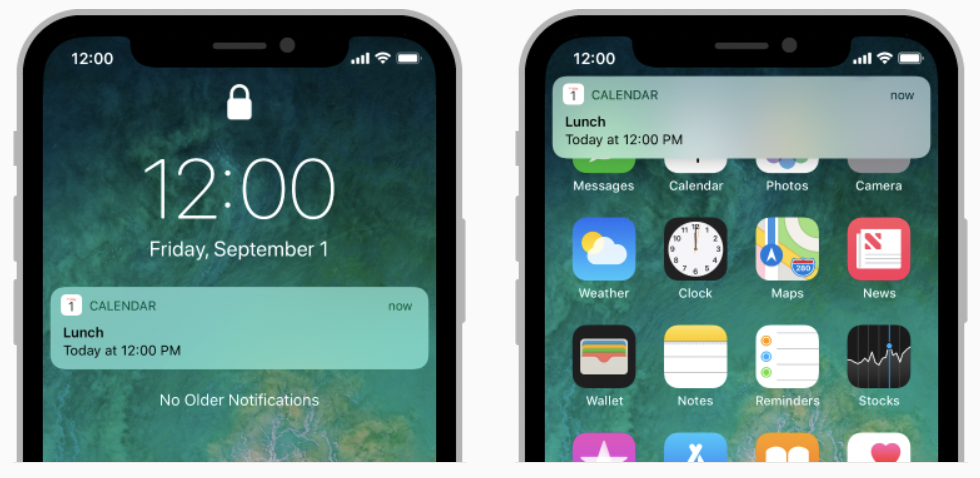 example of push notifications