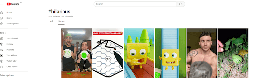 Trengins content hasthags on YouTube