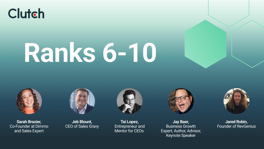 Top B2B Sales Influencers 6-10