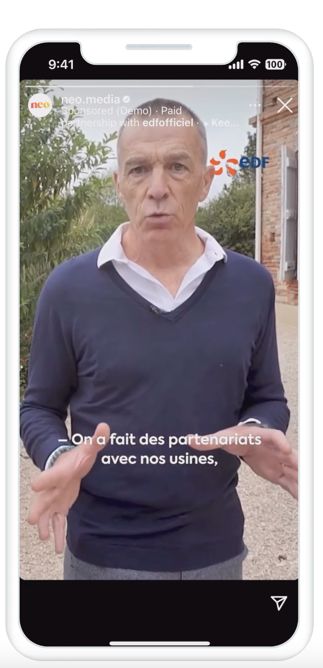 Neo's Instagram story