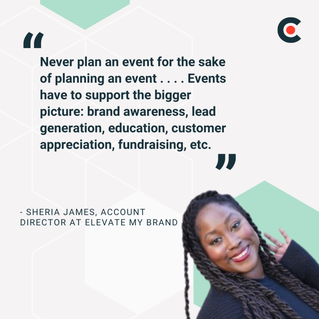sheria james account director at elevate my brand