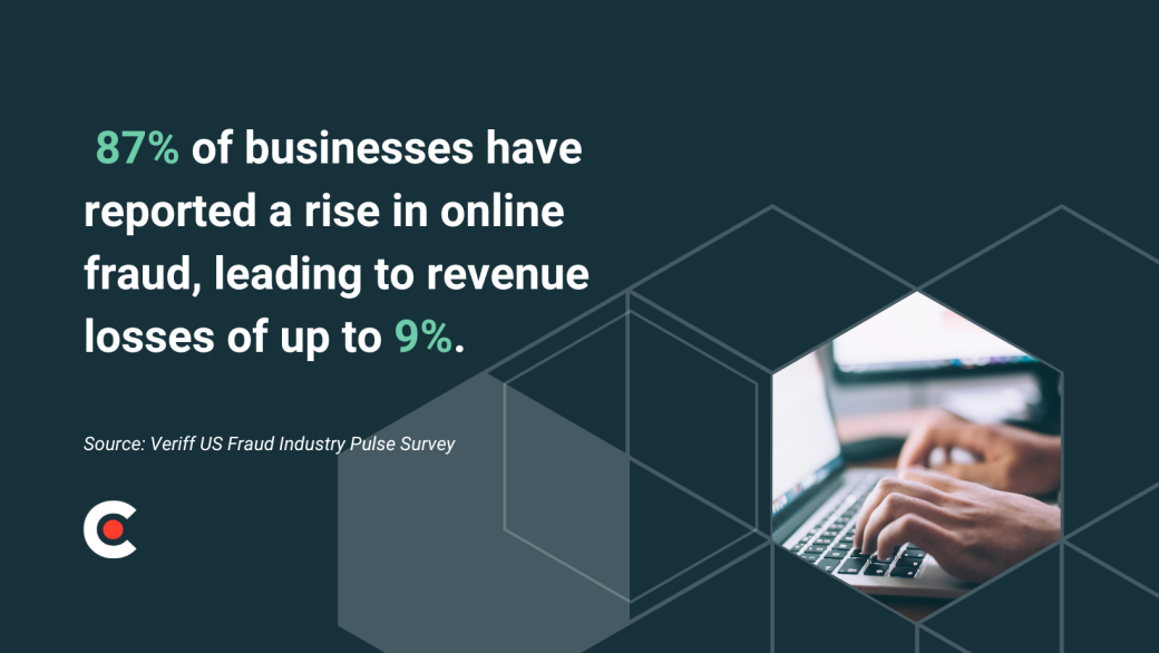 87% of businesses have reported a rise in online fraud.