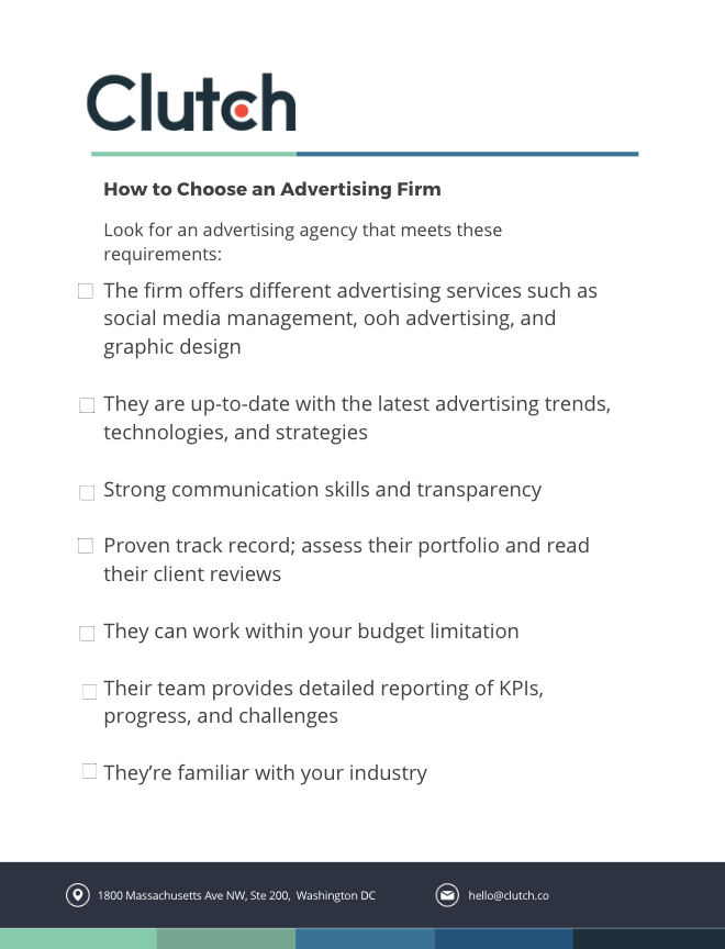 advertising firm checklist
