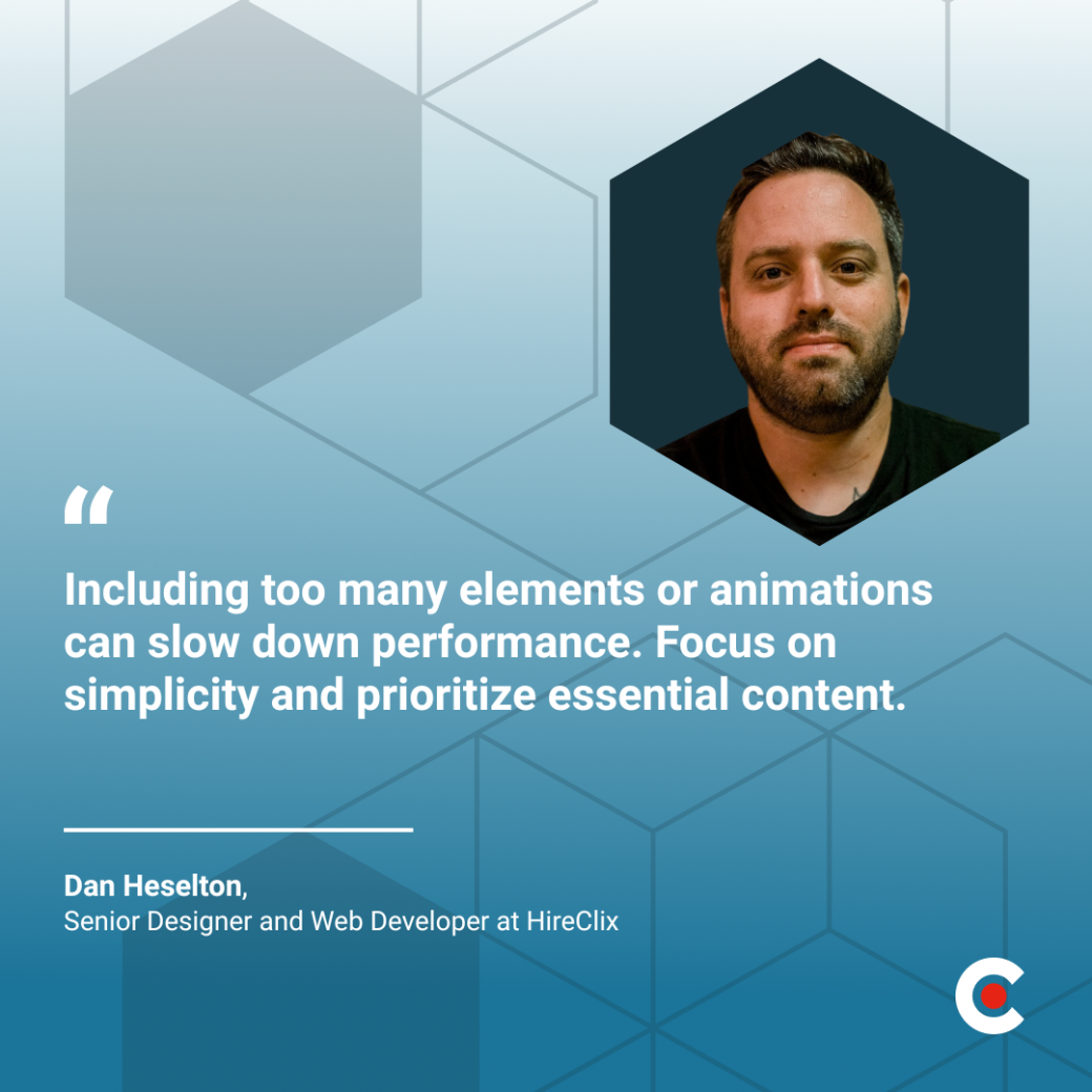 Dan Heselton, Senior Designer and Web Developer at HireClix