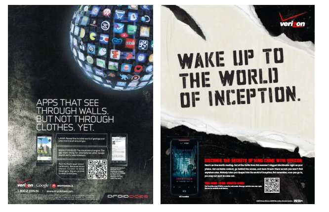Verizon QR code campaign for Droid devices