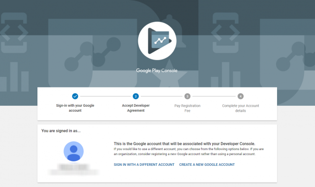 Google Developer account sign in