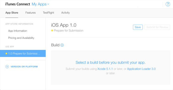 iTunes Connect My Apps