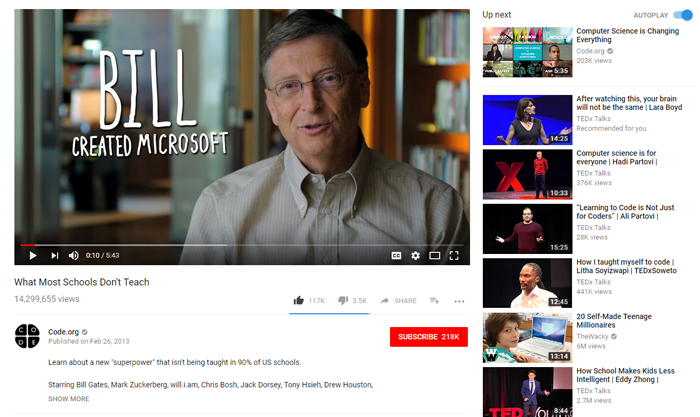 Code.org video screenshot