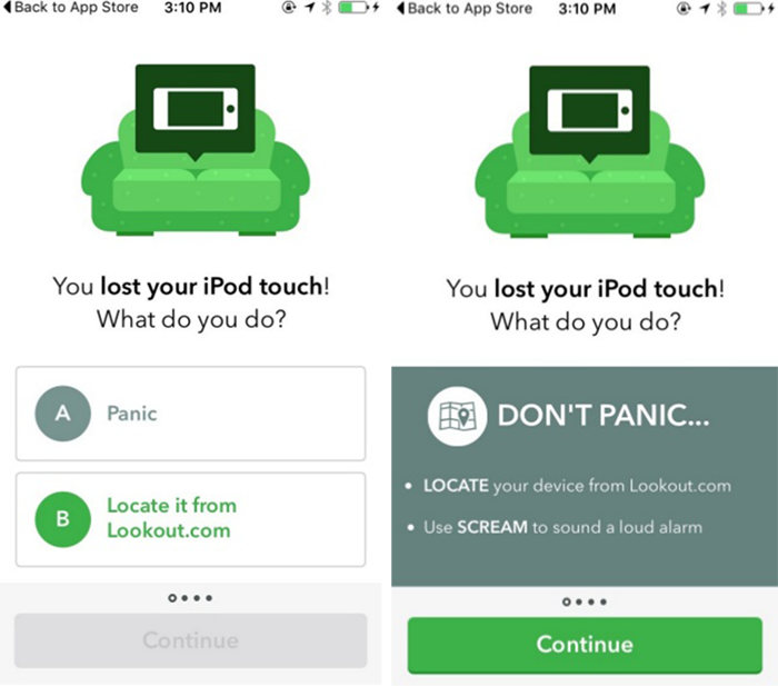 interactive quiz uses wrong answers to explain app features during app onboarding