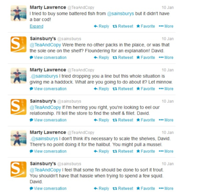 Funny Sainsbury's tweets