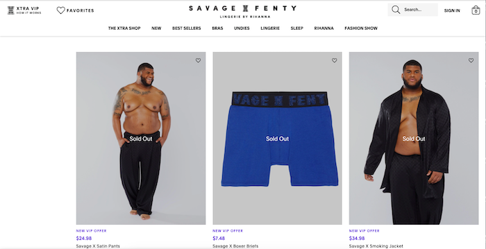 Savage X Fenty example of inclusive marketing