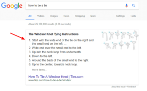 Featured Snippet Example