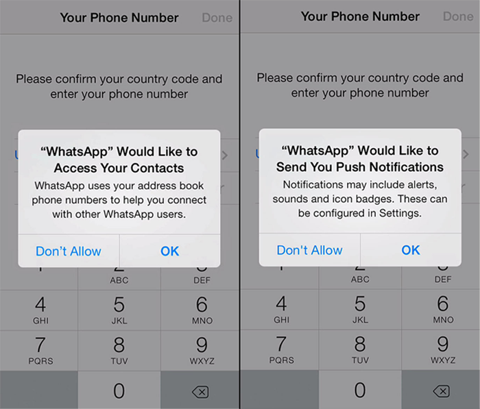 Whatsapp walks users through an in-depth account setup process for onboarding