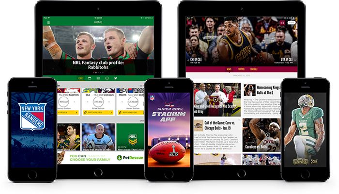 Screenshot of YinzCam products