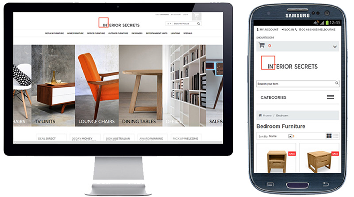 Interior Secrets website mobile optimization