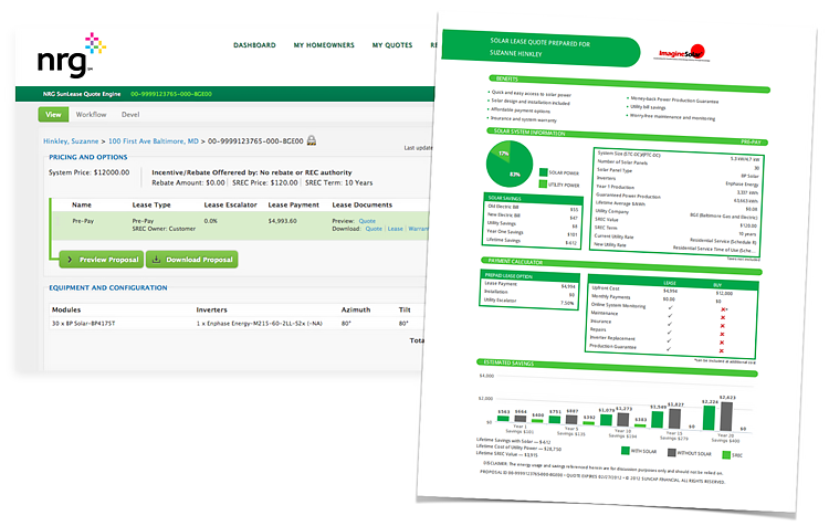 NRG Energy created a custom customer portal for solar energy project procurement