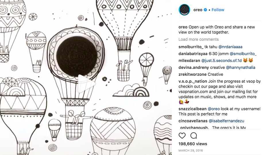 Oreos Instagram video