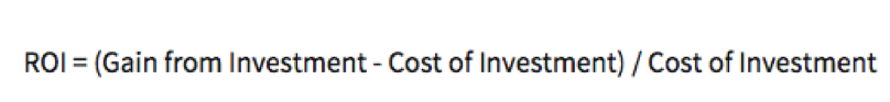 ROI formula