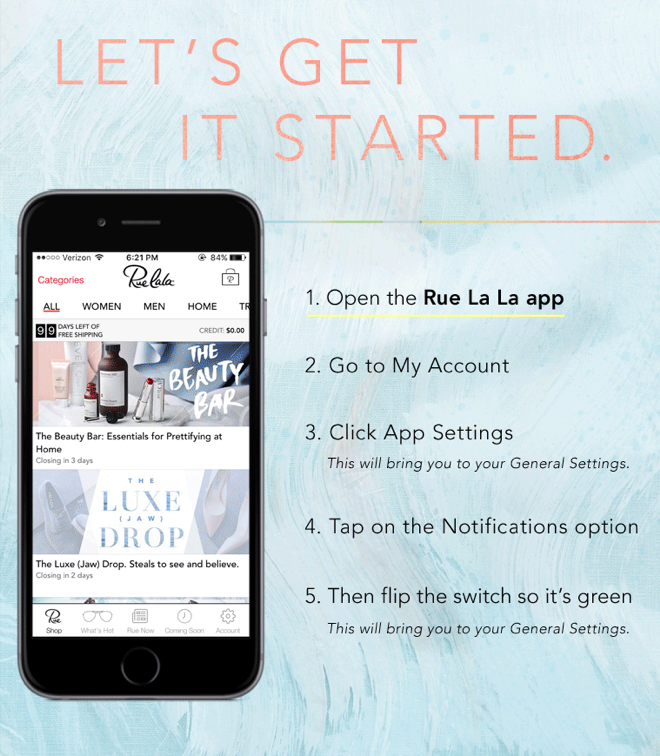 Rue La La push notifications