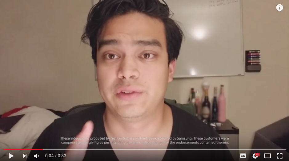 Samsung customer testimonial video