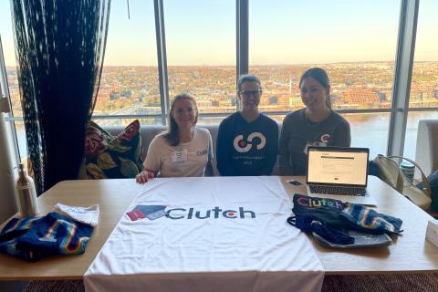 Clutch Employees attending a Tradeshow