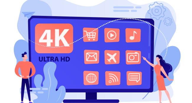 A graphic illustration showing a smart tv with different applications to represent the cost to advertise on streaming services.