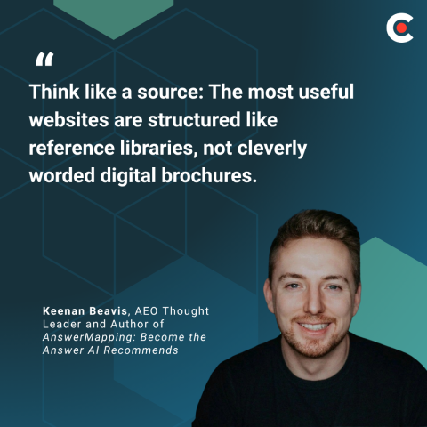 Keenan Beavis, AEO Thought Leader and Author of AnswerMapping: Become the Answer AI Recommends