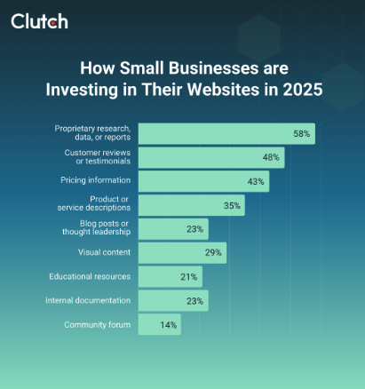 how small businesses are investing in their websites 2025