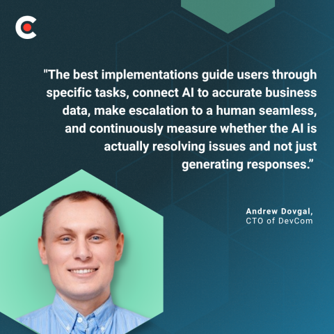 Andrew Dovgal, the CTO of DevCom
