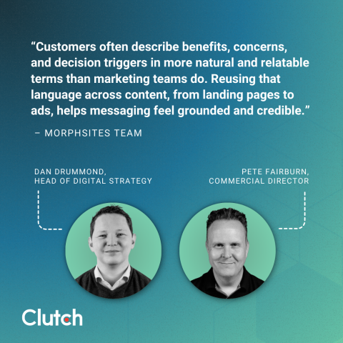 Pete Fairburn, Commercial Director, and Dan Drummond, Head of Digital Strategy of morphsites