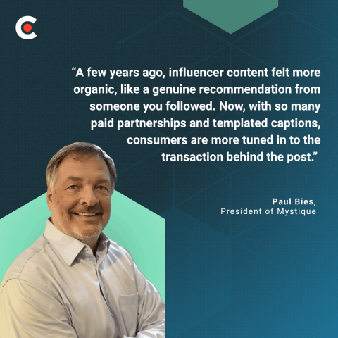 Paul Bies comments on influencer content
