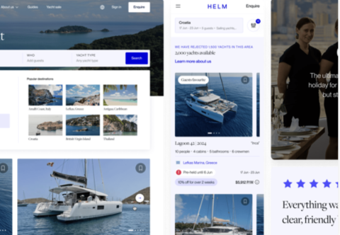 Adchitects portfolio: HELM – Modern Yacht Booking Web App