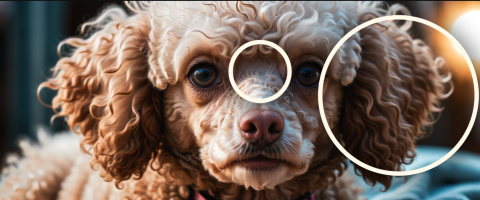 Repeated, blurred, or smudged textures