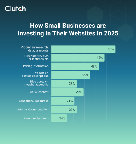 how small businesses are investing in their websites in 2025