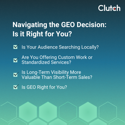 Navigating the GEO decision