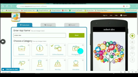 AppyPie software screenshot