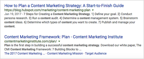 four ads on content marketing are following by articles from top content marketing agencies