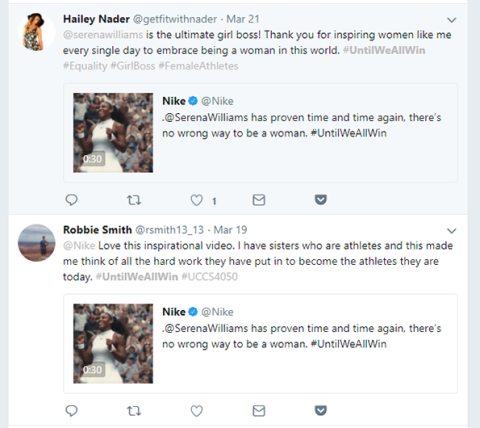 Serena Williams ad social media reaction