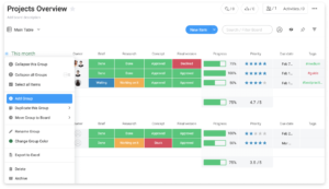 marketing information management example - monday.com
