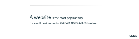 a website is the most popular way for small businesses to market themselves onilne